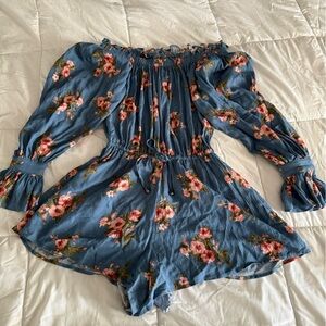 Etiquette Clothiers Blue Floral Romper